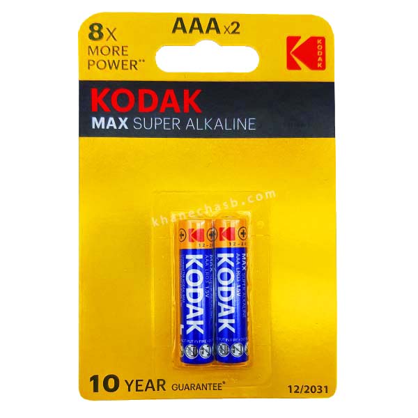 باتری نیم قلمی مکس سوپر آلکالاین کداک (بسته ۲ عددی)