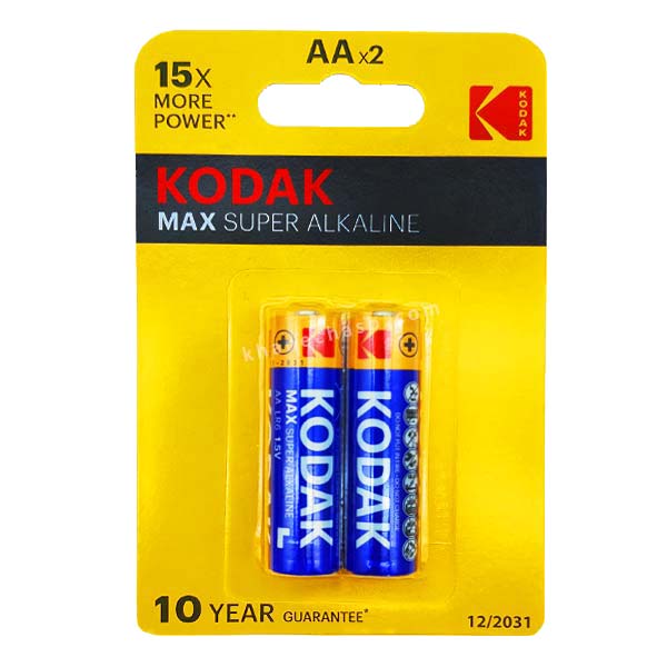 باتری قلمی مکس سوپر آلکالاین کداک (بسته ۲ عددی)