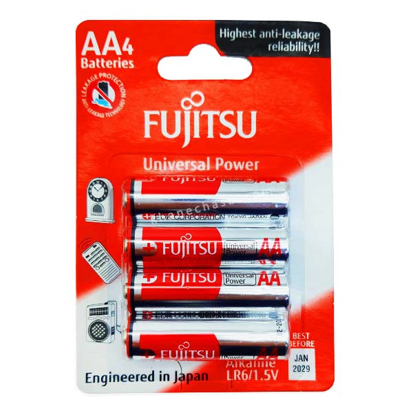 باتری قلمی یونیورسال پاور آلکالاین فوجیتسو (بسته ۴ عددی)