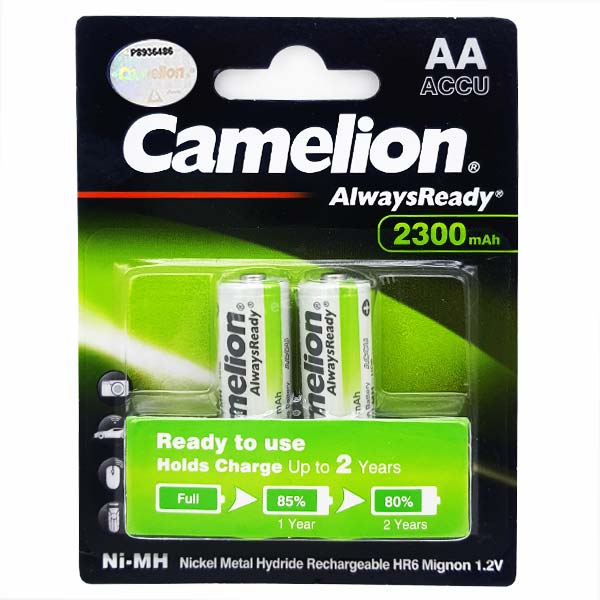 باتری قلمی قابل شارژ مدل AlwaysReady کملیون (بسته ۲ عددی)