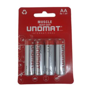 باتری قلمی یونومات مدل MUSCLE HEAVY DUTY بسته ۴ عددی